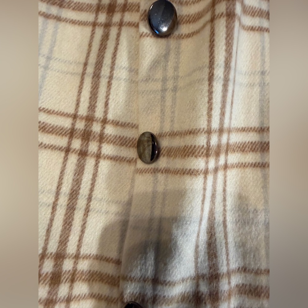 Plaid Button-Up Shirt Jacket - Picture 6 of 7